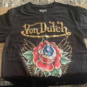 Von Dutch Black Graphic Shirt Size M